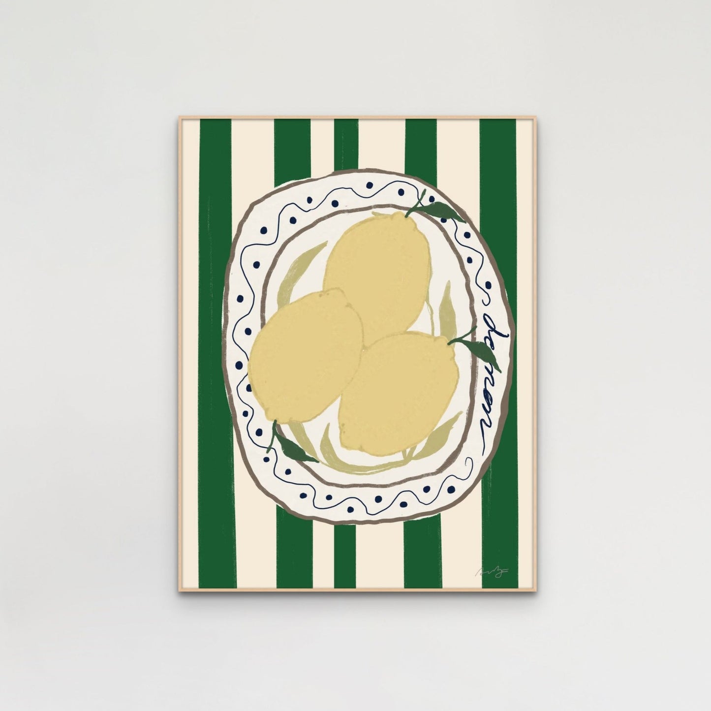 Plates of lemons