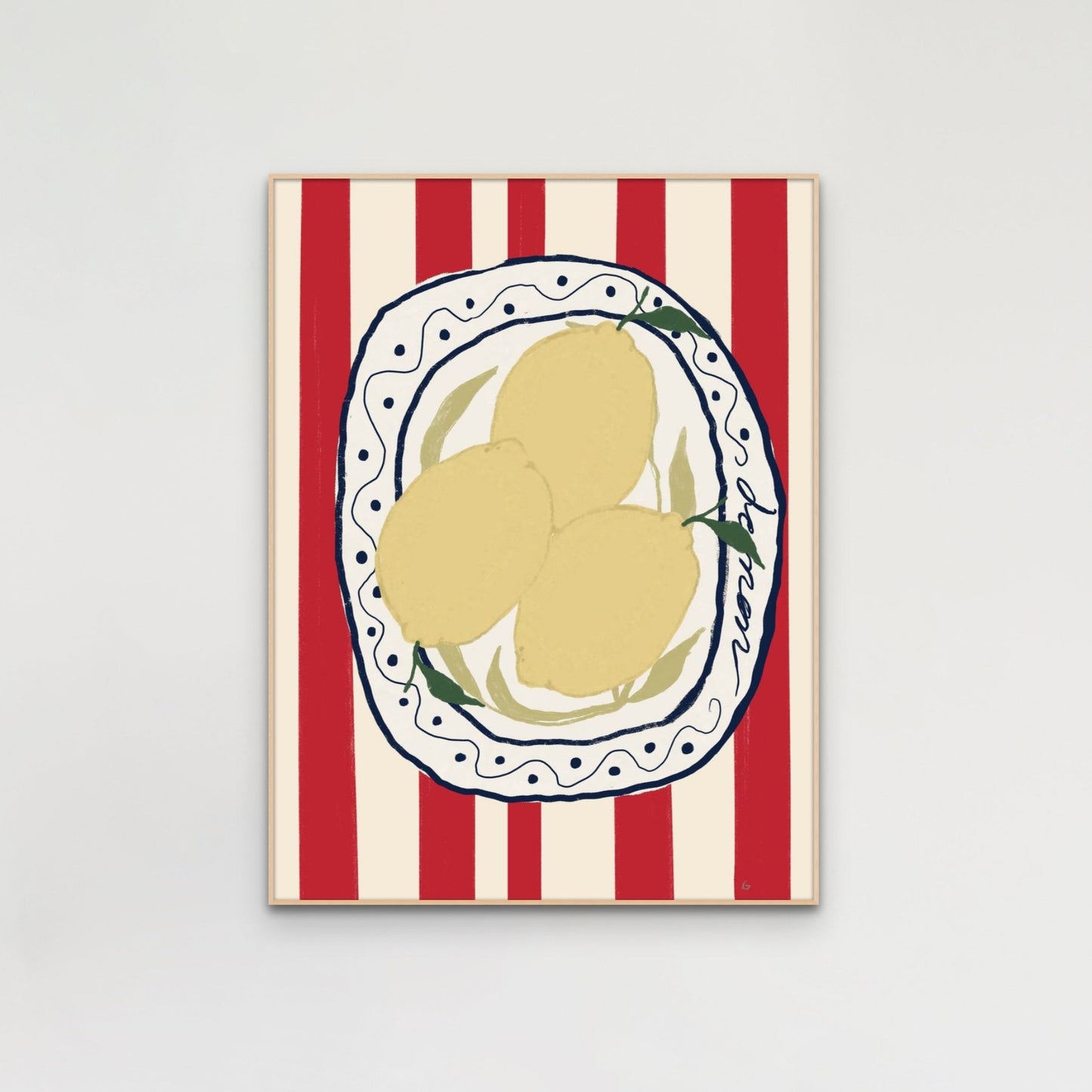 Plates of lemons